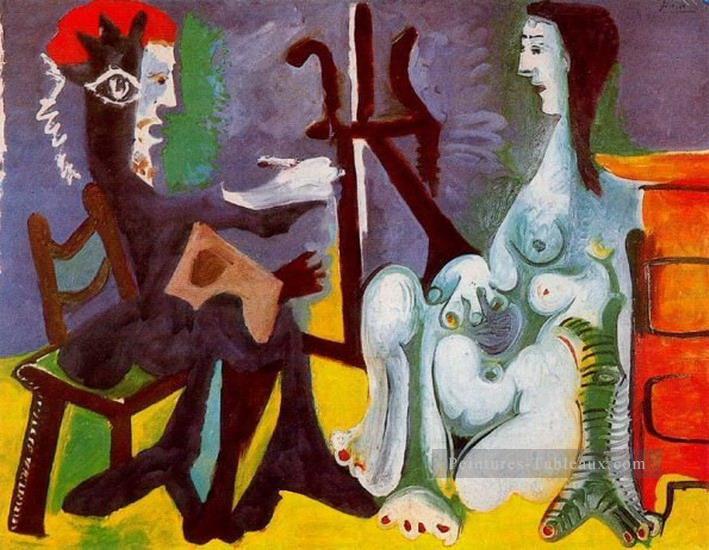 L’artiste et son modèle 3 1963 cubisme Pablo Picasso Peintures à l'huile